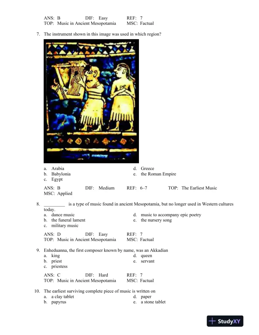 A History of Western Music Ninth Edition Test Bank, page 3
