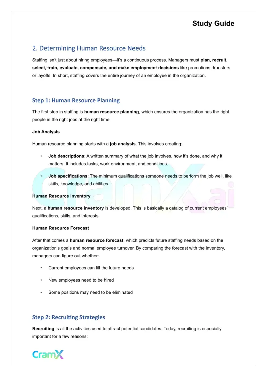 Principles of Management - Staffing and Human Resource Management, page 6