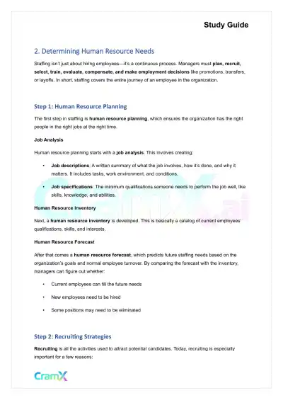 Principles of Management - Staffing and Human Resource Management - Page 6 preview image