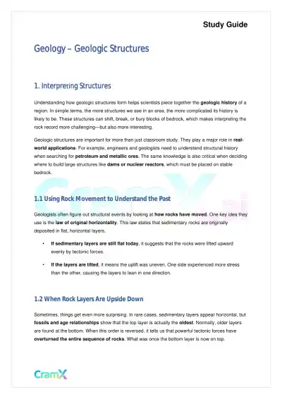 Geology - Geologic Structures - Page 1 preview image