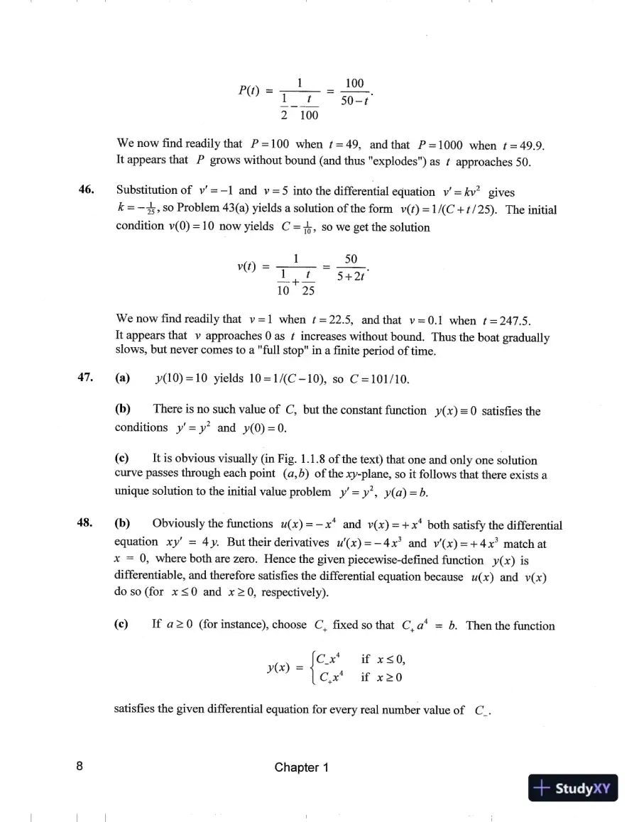 Solution Manual for Elementary Differential Equations with Boundary Value Problems (Classic Version), 6th Edition, page 13