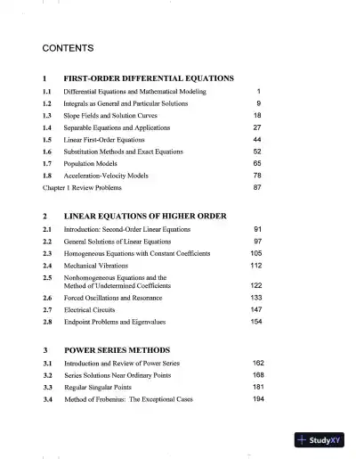 Solution Manual for Elementary Differential Equations with Boundary Value Problems (Classic Version), 6th Edition - Page 3 preview image