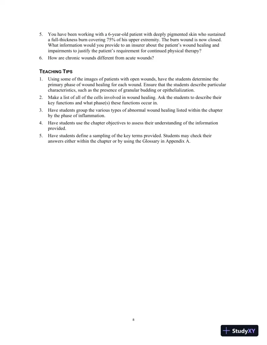 Test Bank for Wound Management: Principles and Practices, 4th Edition, page 10