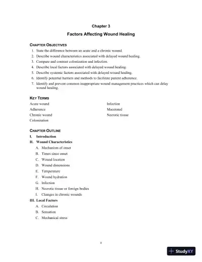 Test Bank for Wound Management: Principles and Practices, 4th Edition - Page 11 preview image