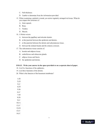 Test Bank for Wound Management: Principles and Practices, 4th Edition - Page 6 preview image
