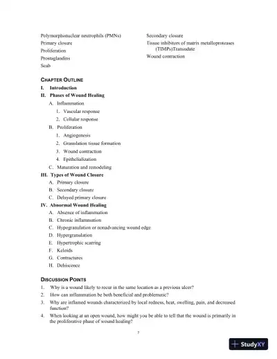 Test Bank for Wound Management: Principles and Practices, 4th Edition - Page 9 preview image