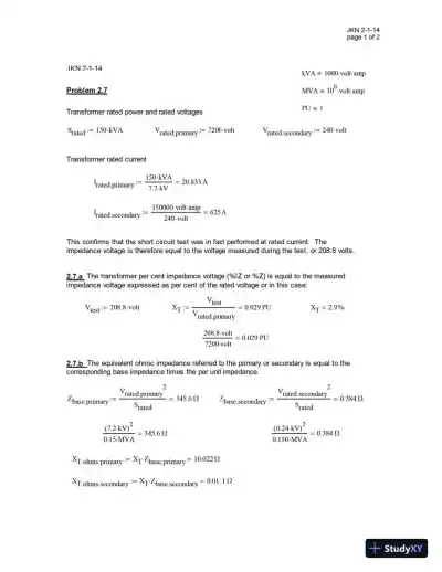 Solution Manual For Protective Relaying: Principles and Applications, 4th Edition - Page 14 preview image