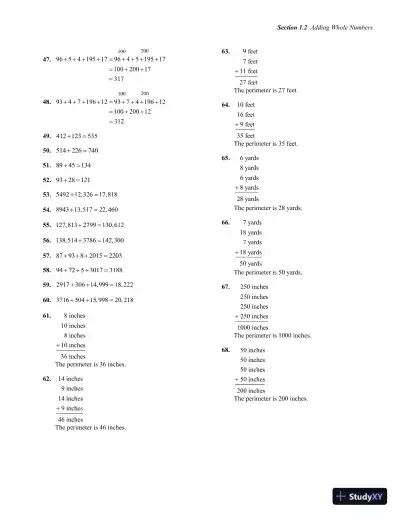 Solution Manual for Developmental Mathematics, 1st Edition - Page 13 preview image