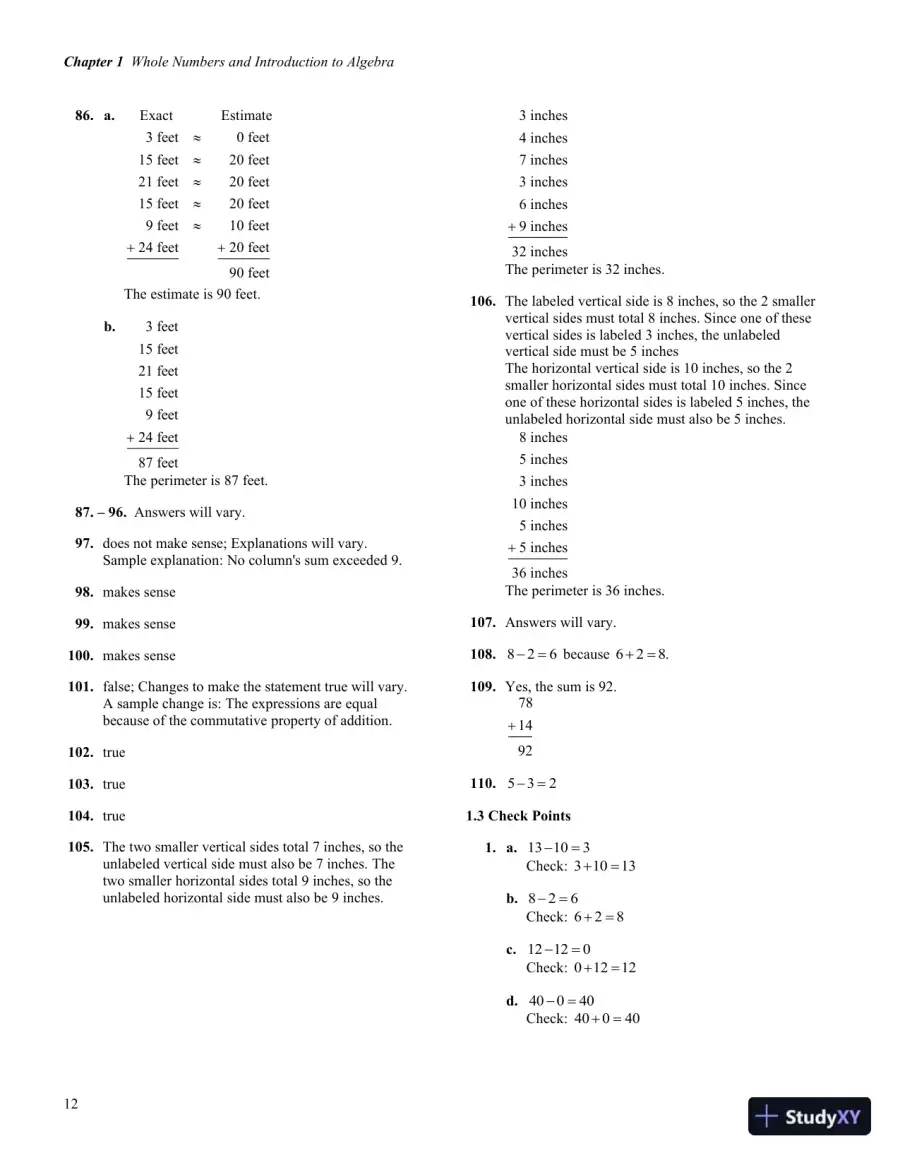 Solution Manual for Developmental Mathematics, 1st Edition, page 16