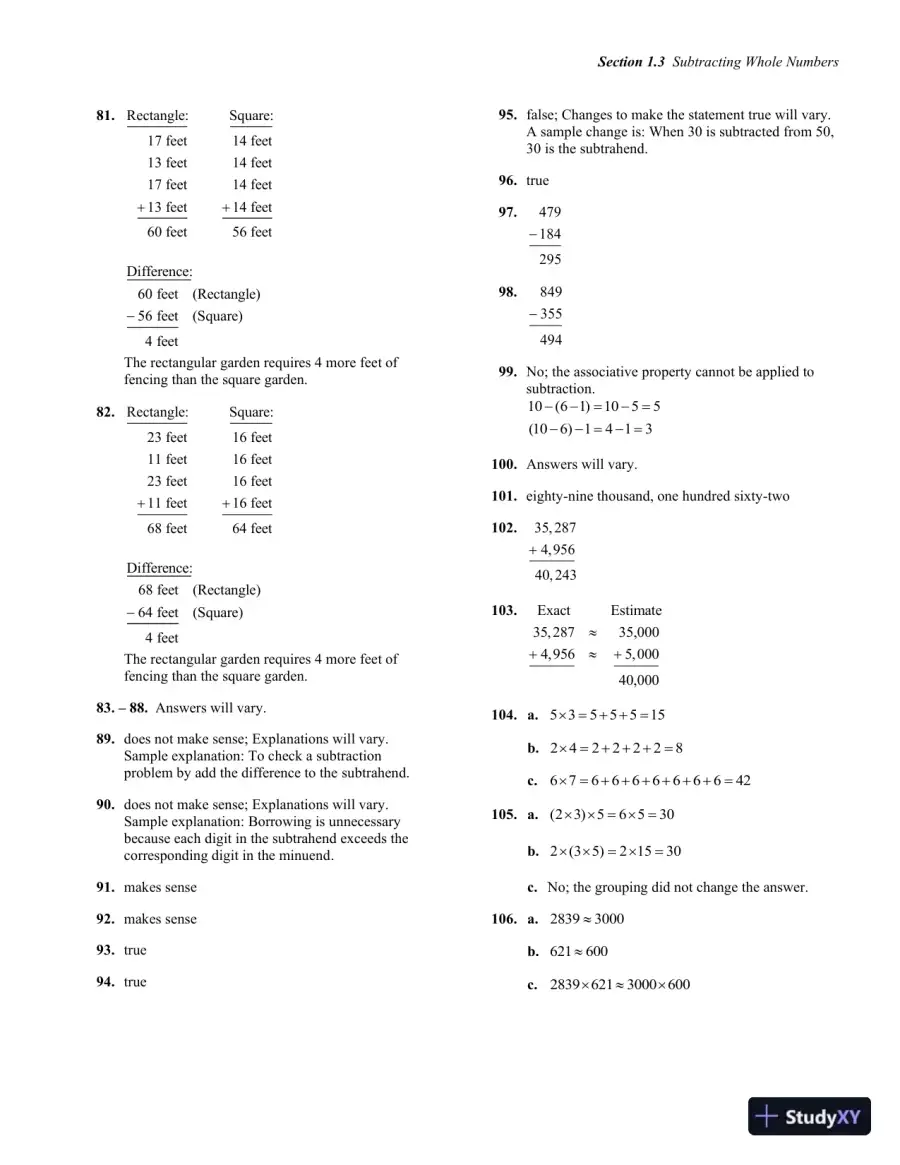 Solution Manual for Developmental Mathematics, 1st Edition, page 21