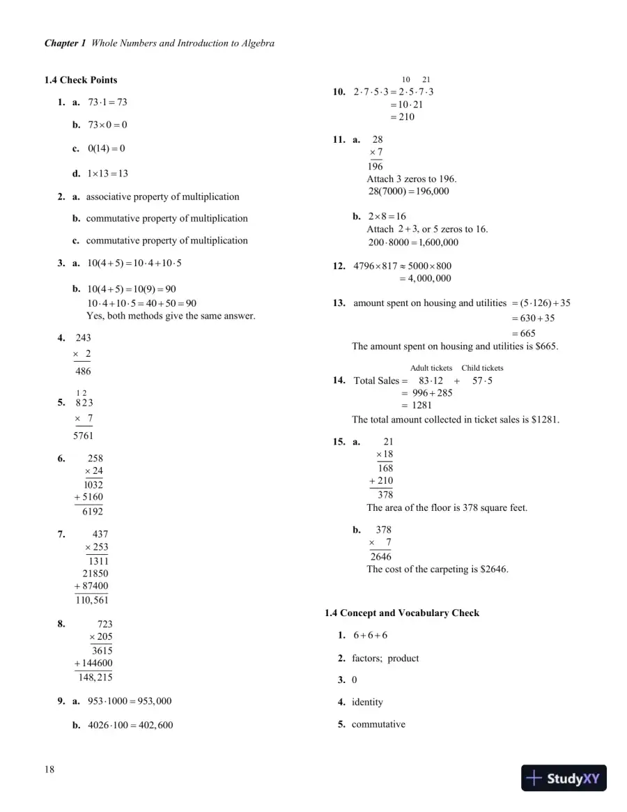 Solution Manual for Developmental Mathematics, 1st Edition, page 22
