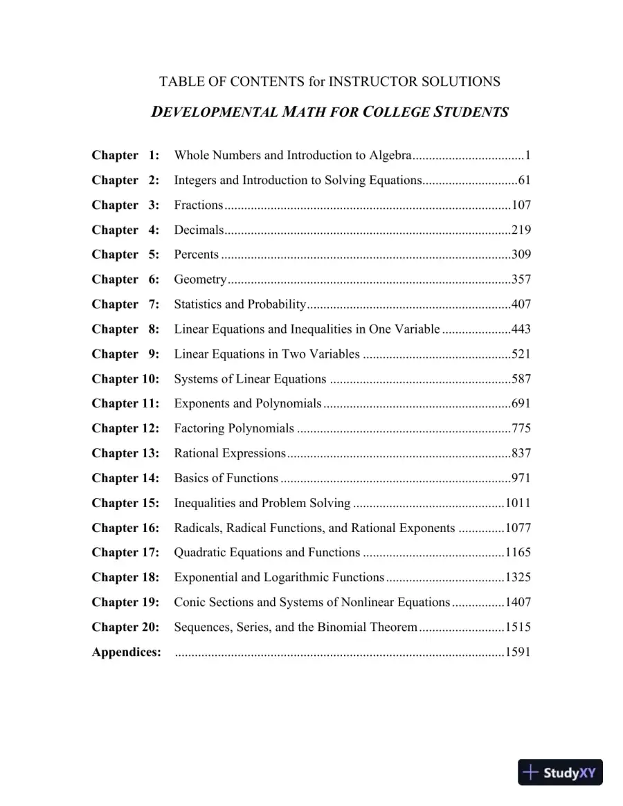 Solution Manual for Developmental Mathematics, 1st Edition, page 3