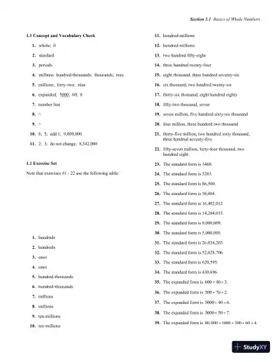 Solution Manual for Developmental Mathematics, 1st Edition - Page 7 preview image