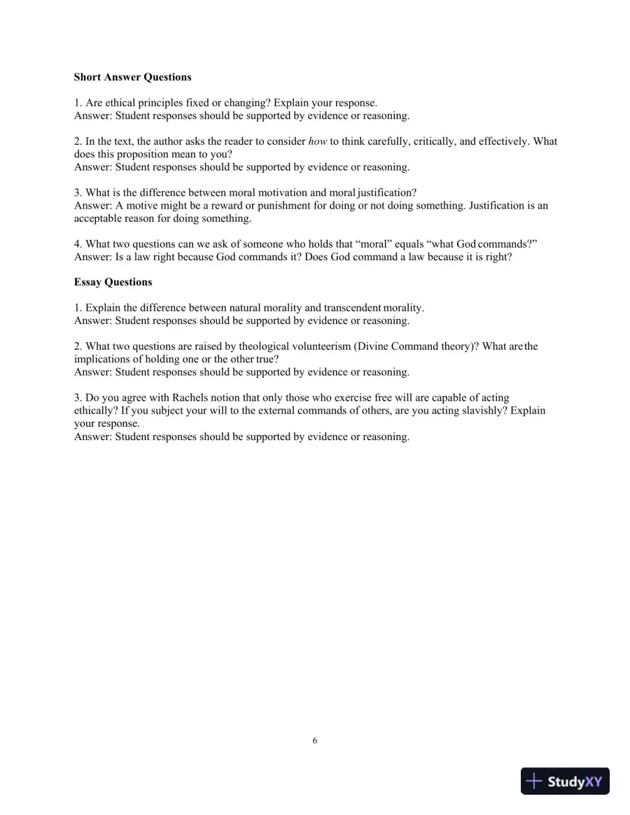Consider Ethics: Theory, Readings, and Contemporary Issues, 4th Edition Test Bank, page 9