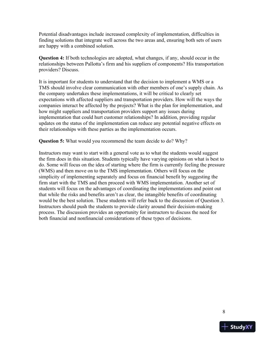 Contemporary Logistics , 12th Edition Solution Manual, page 18