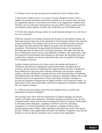 Contemporary Logistics , 12th Edition Solution Manual - Page 21 preview image