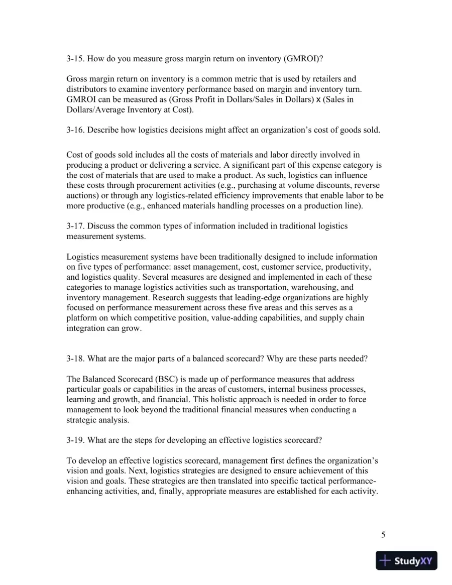 Contemporary Logistics , 12th Edition Solution Manual, page 23