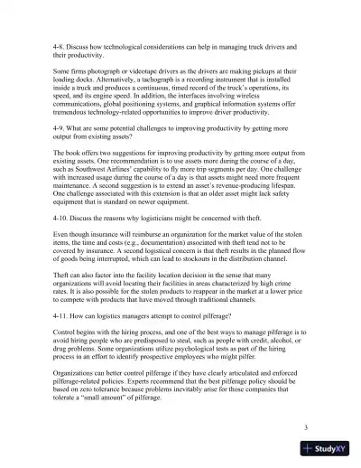 Contemporary Logistics , 12th Edition Solution Manual - Page 31 preview image