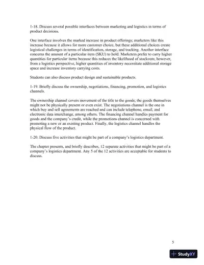 Contemporary Logistics , 12th Edition Solution Manual - Page 8 preview image