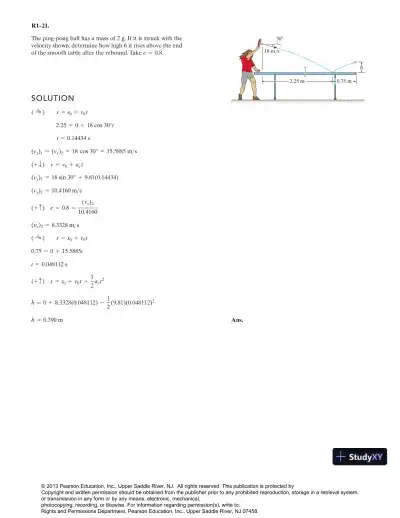 Solution Manual for Engineering Mechanics Dynamics, 13th Edition - Page 22 preview image