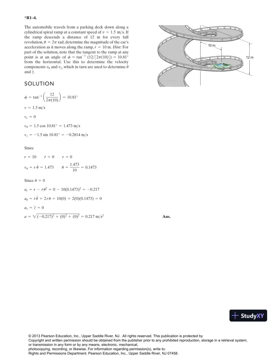 Solution Manual for Engineering Mechanics Dynamics, 13th Edition, page 5