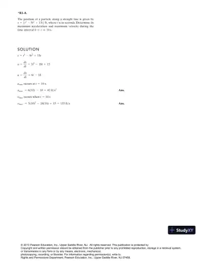Solution Manual for Engineering Mechanics Dynamics, 13th Edition - Page 9 preview image