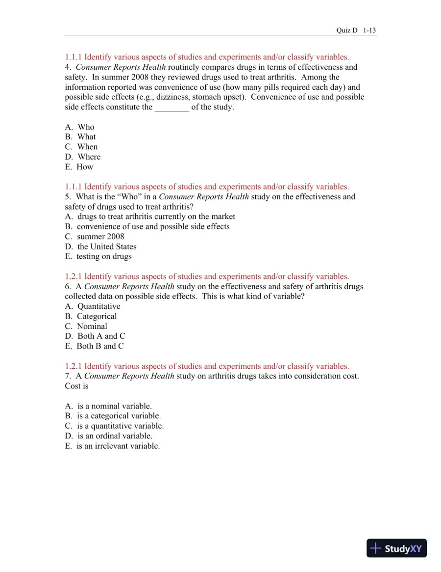 Test Bank for Business Statistics: A First Course, 3rd Edition, page 14