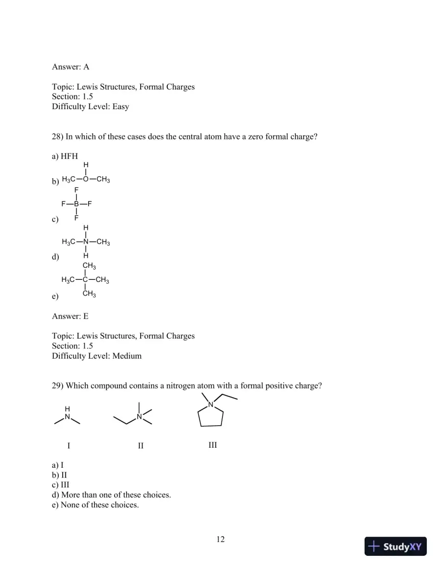 Organic Chemistry 11th Edition Test Bank, page 13