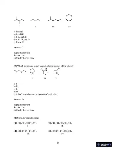 Organic Chemistry 11th Edition Test Bank - Page 15 preview image