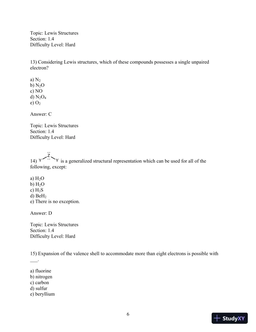 Organic Chemistry 11th Edition Test Bank, page 7