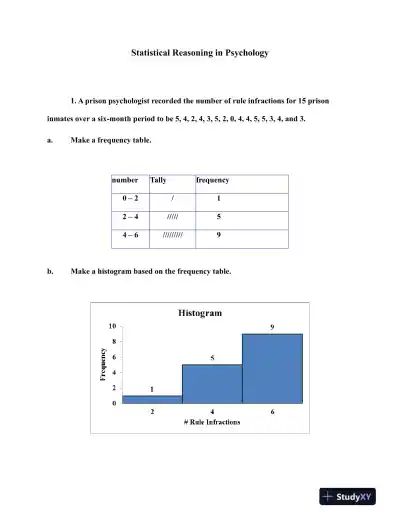 Statistical Reasoning in Psychology - Page 1 preview image