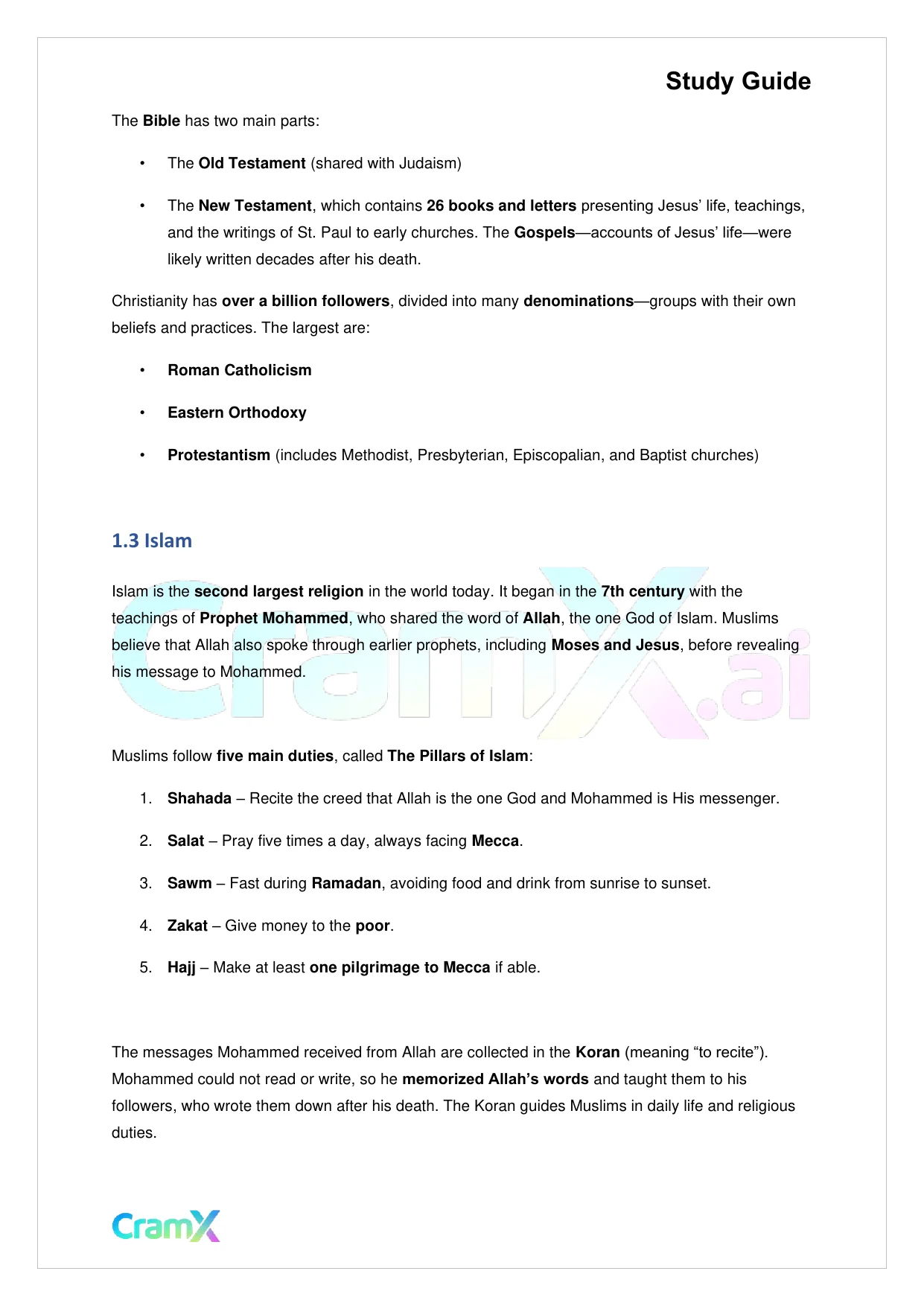 Sociology - Religion - Page 2 preview image