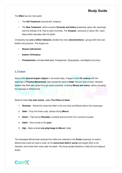 Sociology - Religion - Page 2 preview image