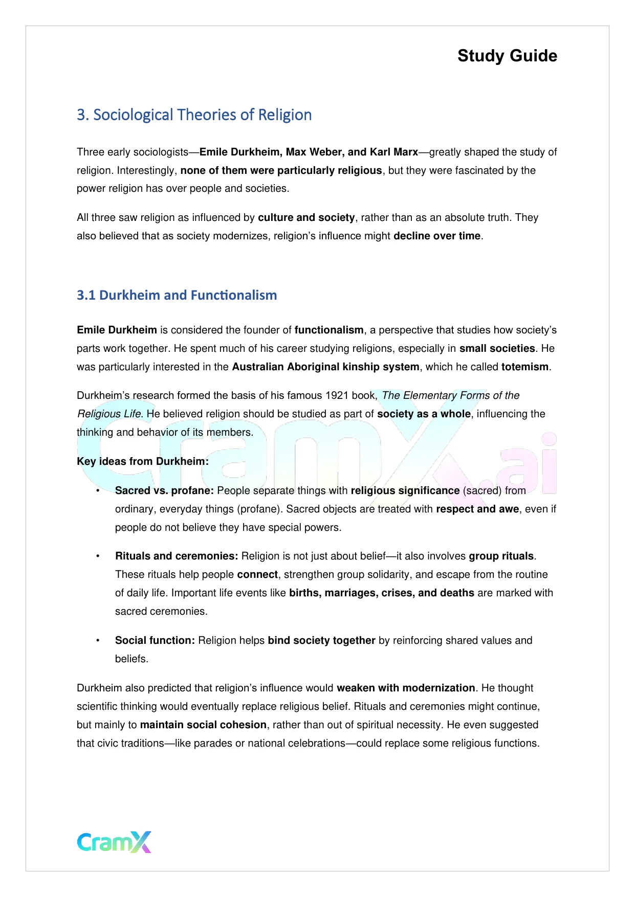 Sociology - Religion - Page 5 preview image