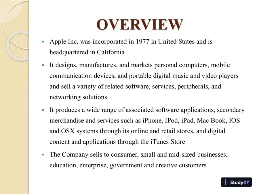 APPLE INCORPORATION COMPANY MARKETING PLAN, page 3