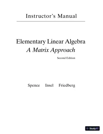 Solution Manual for Elementary Linear Algebra, 2nd Edition - Page 3 preview image