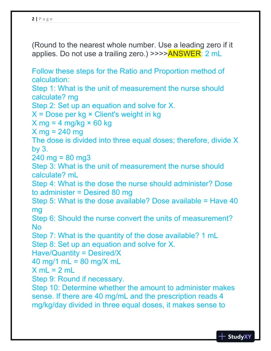 2024 ATI RN Fundamentals of Nursing Practice Exam With Answers (106 Solved Questions), page 3