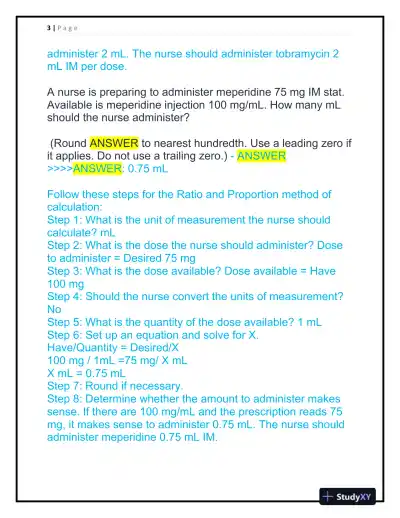 2024 ATI RN Fundamentals of Nursing Practice Exam With Answers (106 Solved Questions) - Page 4 preview image