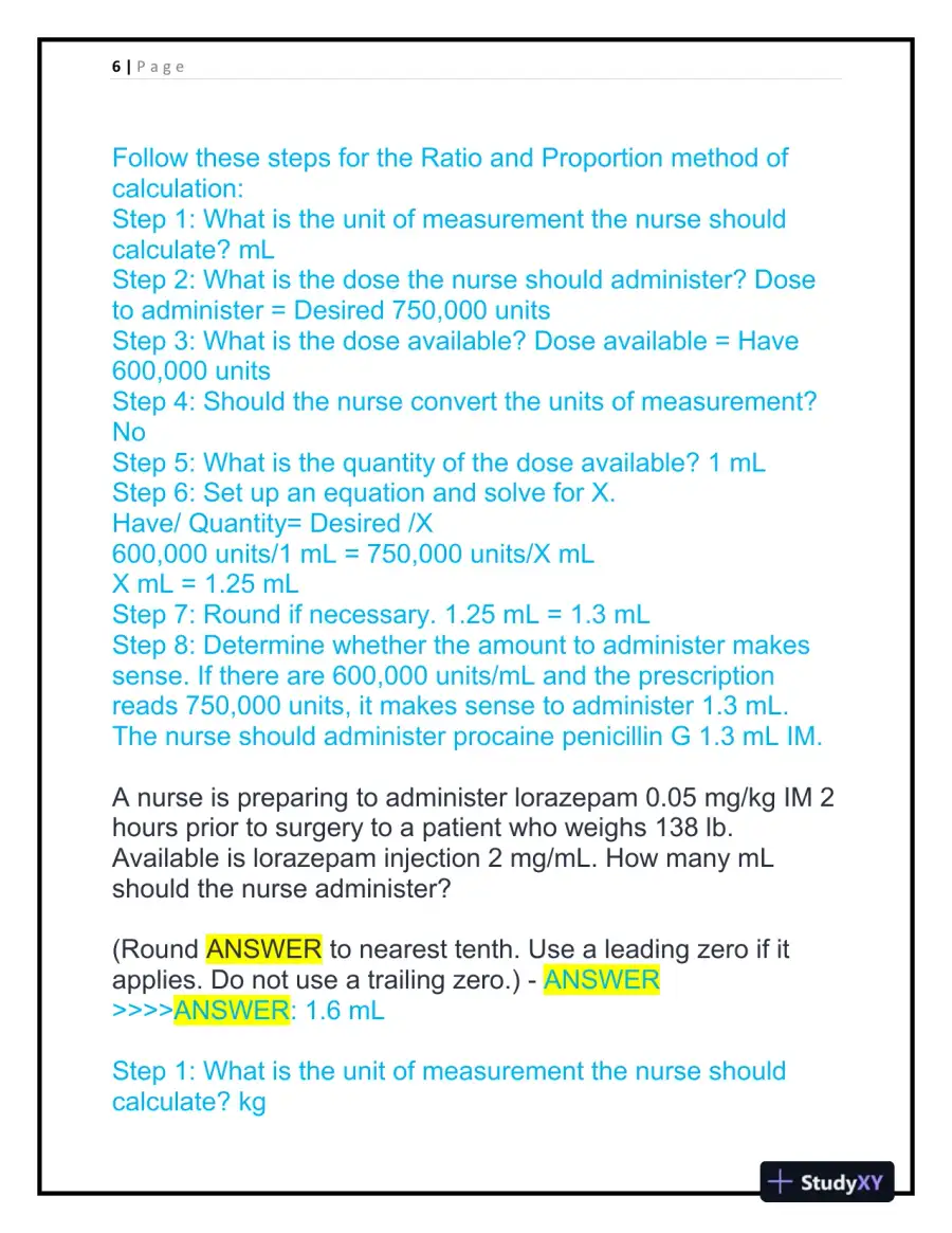 2024 ATI RN Fundamentals of Nursing Practice Exam With Answers (106 Solved Questions), page 7