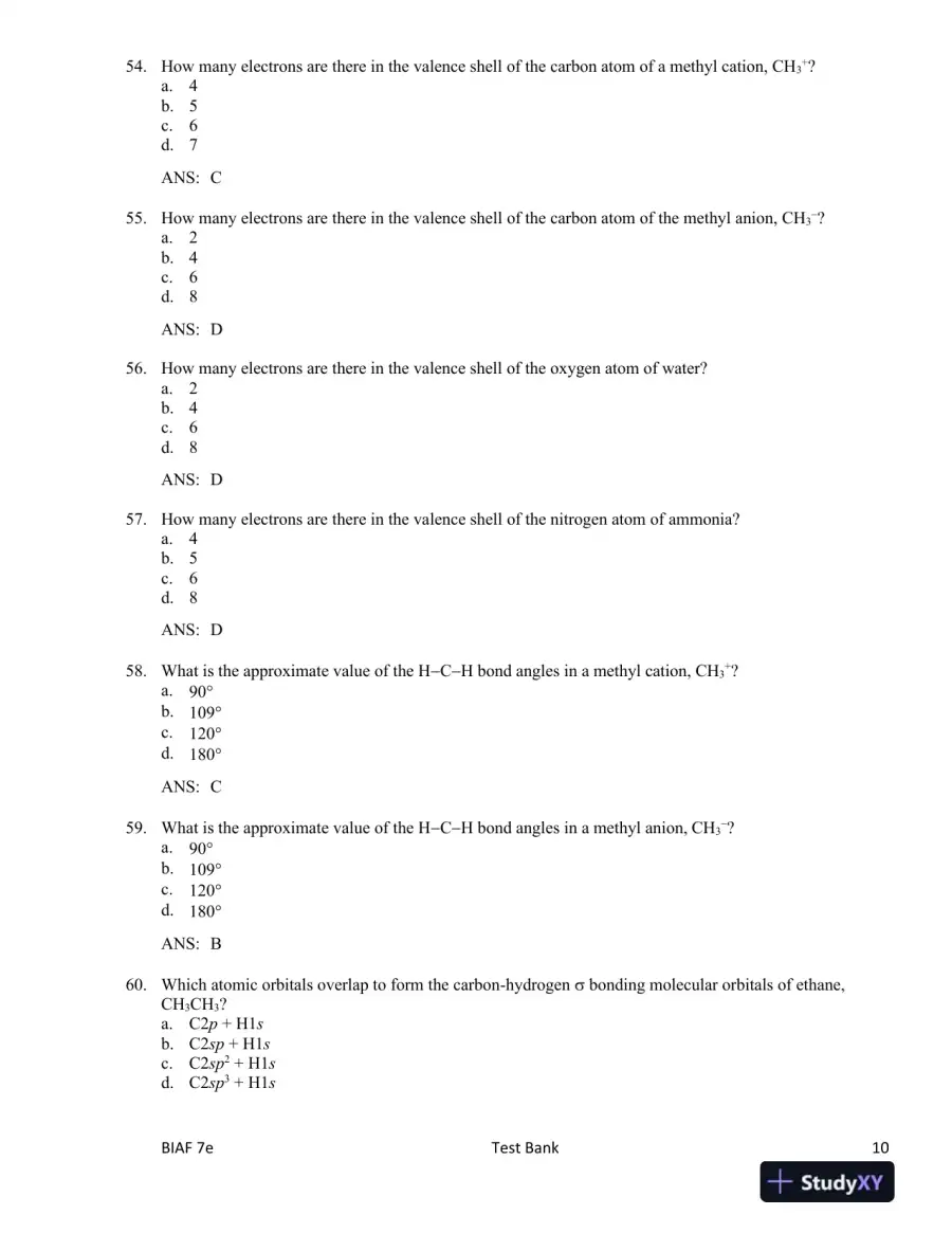 Test Bank For Organic Chemistry, 7th Edition, page 11