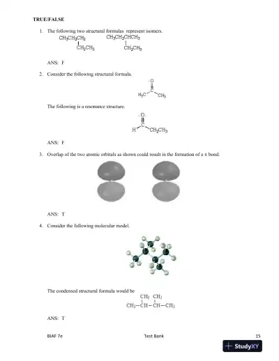 Test Bank For Organic Chemistry, 7th Edition - Page 16 preview image