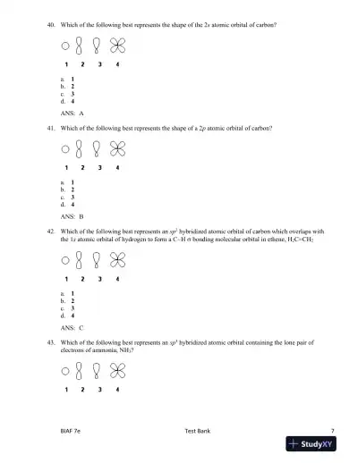 Test Bank For Organic Chemistry, 7th Edition - Page 8 preview image