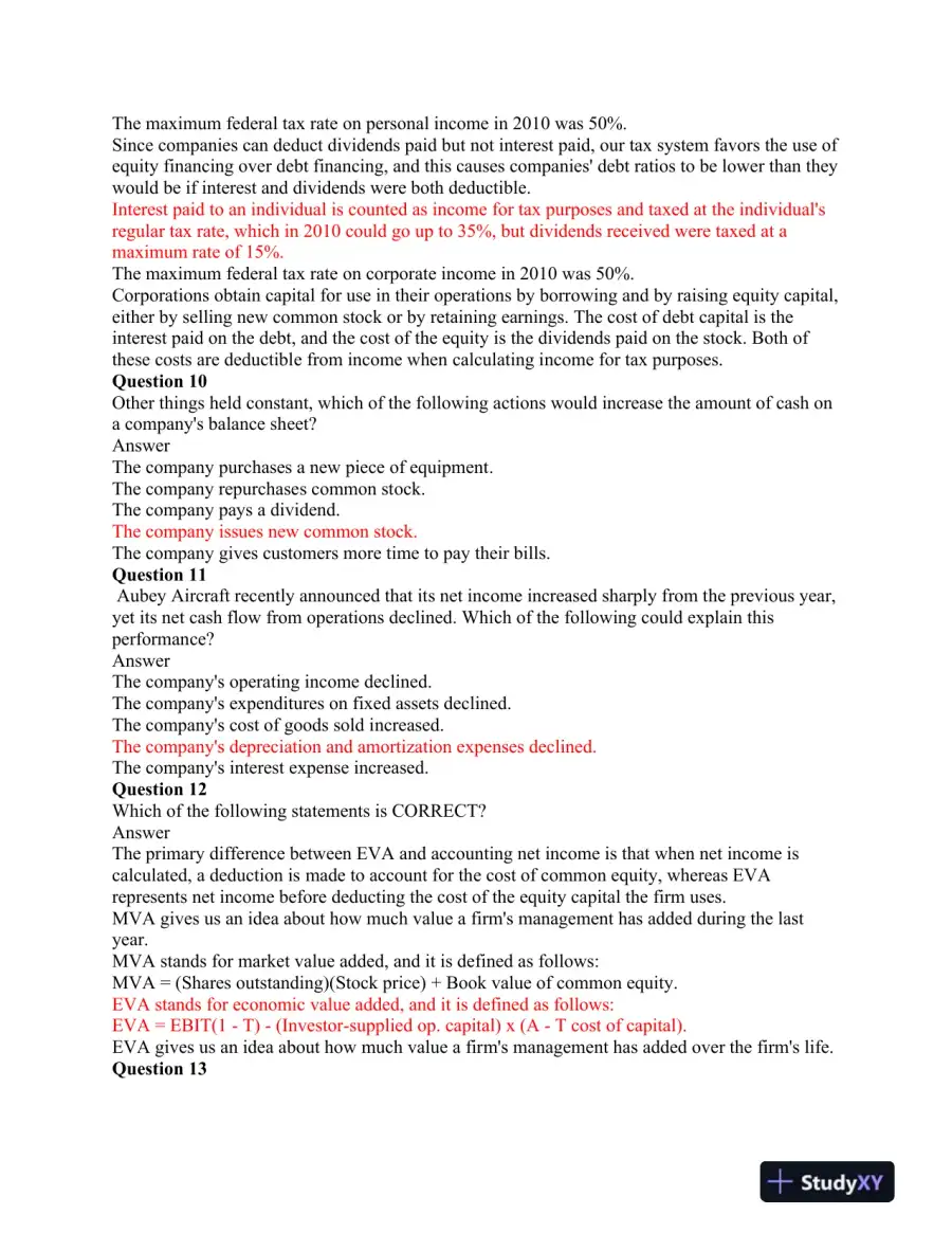 FIN 534 Midterm Exam Part 1& 2, page 4