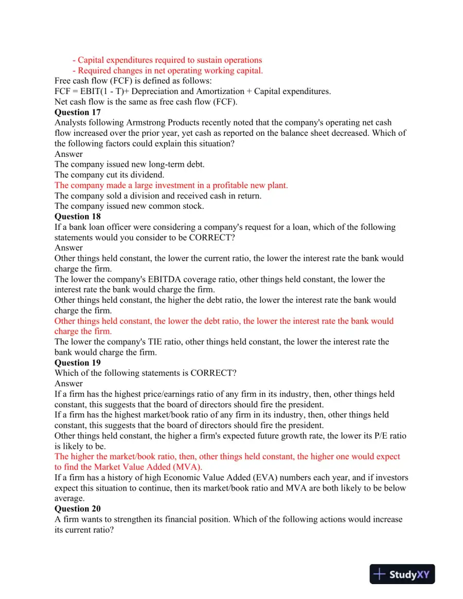 FIN 534 Midterm Exam Part 1& 2, page 6