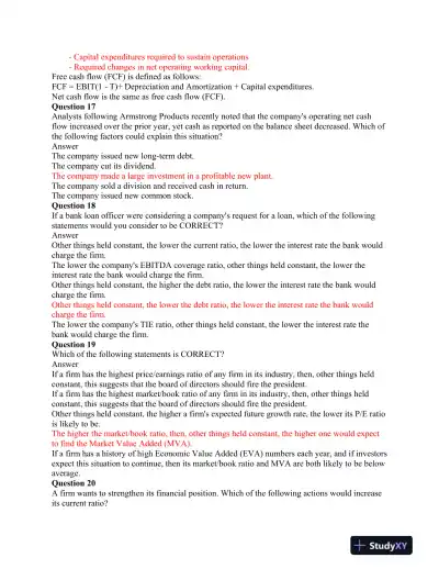 FIN 534 Midterm Exam Part 1& 2 - Page 6 preview image