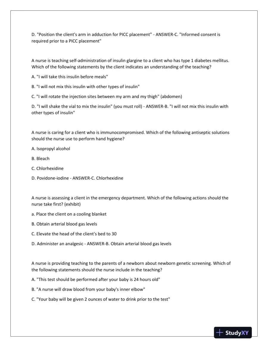 2023-2024 ATI Nursing Diagnosis Virtual Predictor Green Light Real Exam With Answers (180 Solved Questions), page 15