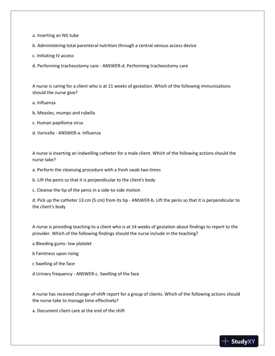 2023-2024 ATI Nursing Diagnosis Virtual Predictor Green Light Real Exam With Answers (180 Solved Questions), page 7