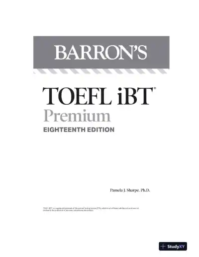 TOEFL iBT Premium with 8 Online Practice Tests + Online Audio, Eighteenth Edition (2024) - Page 4 preview image