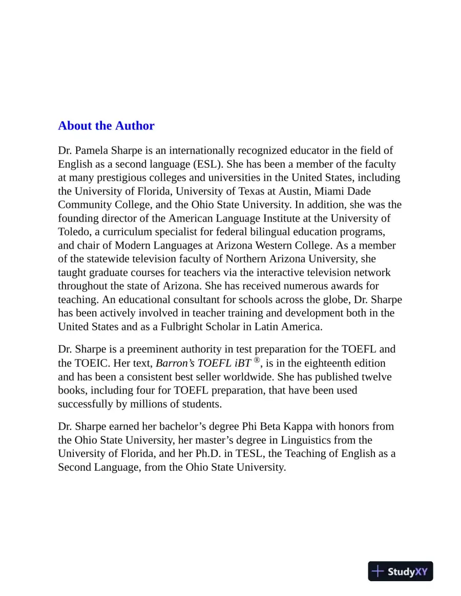 TOEFL iBT Premium with 8 Online Practice Tests + Online Audio, Eighteenth Edition (2024), page 6
