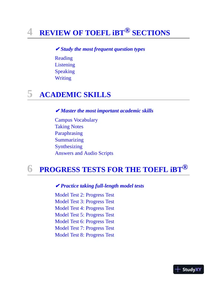 TOEFL iBT Premium with 8 Online Practice Tests + Online Audio, Eighteenth Edition (2024), page 9